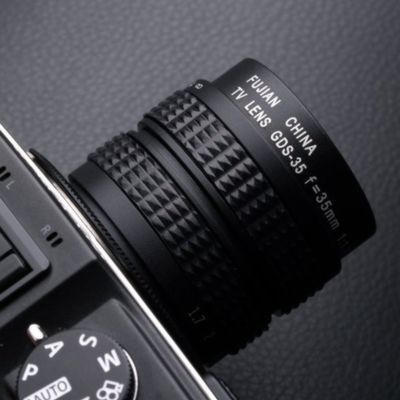 Mtlavishness 35mm Fixed Focal Lens for CCTV Photography Metal Construction Wide Aperture for Good Depth of Field Effect Ideal for Macro Photography Compatible with C Mount and