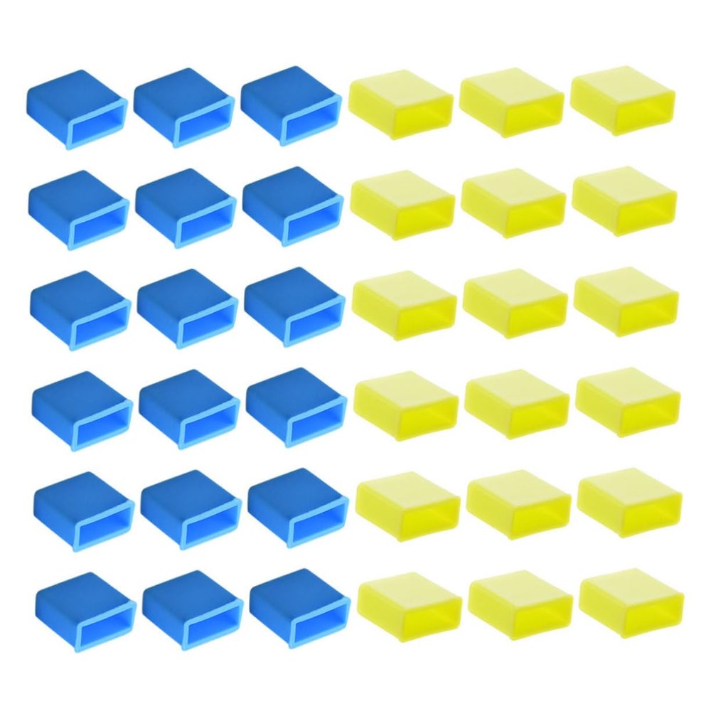 SWOOMEY 40pcs USB Caps Silicone Protective for Male USB Ports Water- Easy Installation Compact Design for Travel Office Home Use