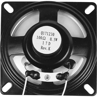 Q171230 2.5" Square 100 Ohm Speaker with 26 AWG Wires (Replaces Q170200)