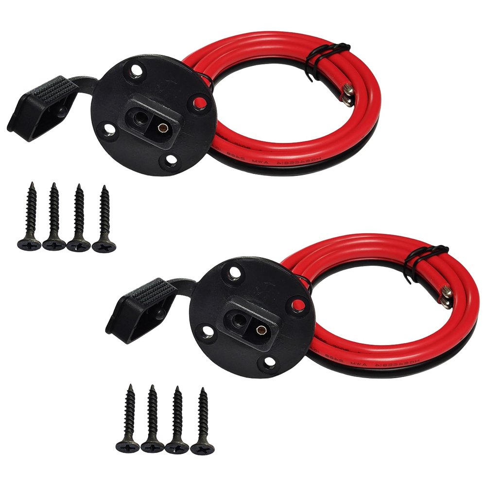 2Pcs Connectors Power Socket 2 Pin Quick Disconnects Automotive Panel Extension Cable 12AWG Quick Connectors Easy Use
