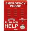 E-1600A Emergency Phone with Built-in Dialer and Voice Announcer, ADA Compliant, Red view 1