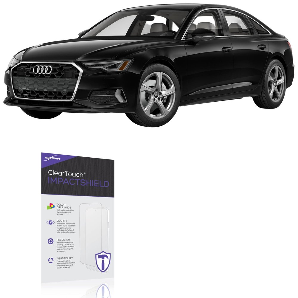 BoxWave Screen Protector Compatible with Audi 2024 A6 Cluster Display (12.3 in) - ClearTouch ImpactShield (2-Pack), Impenetrable Screen Protector Flexible Film