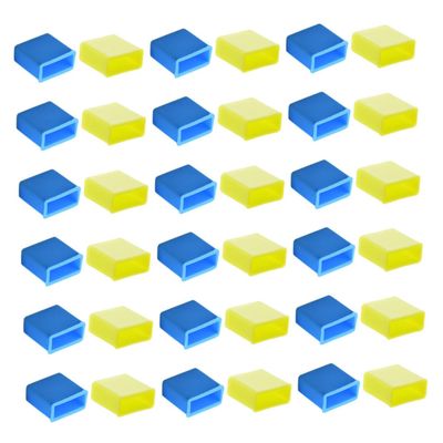 LAPYAPPE 40pcs USB Dust Covers USB Male Protective Caps Silicone Dust Plugs for Charging Data Cables Portable Green Blue Colors for Electronics Protection