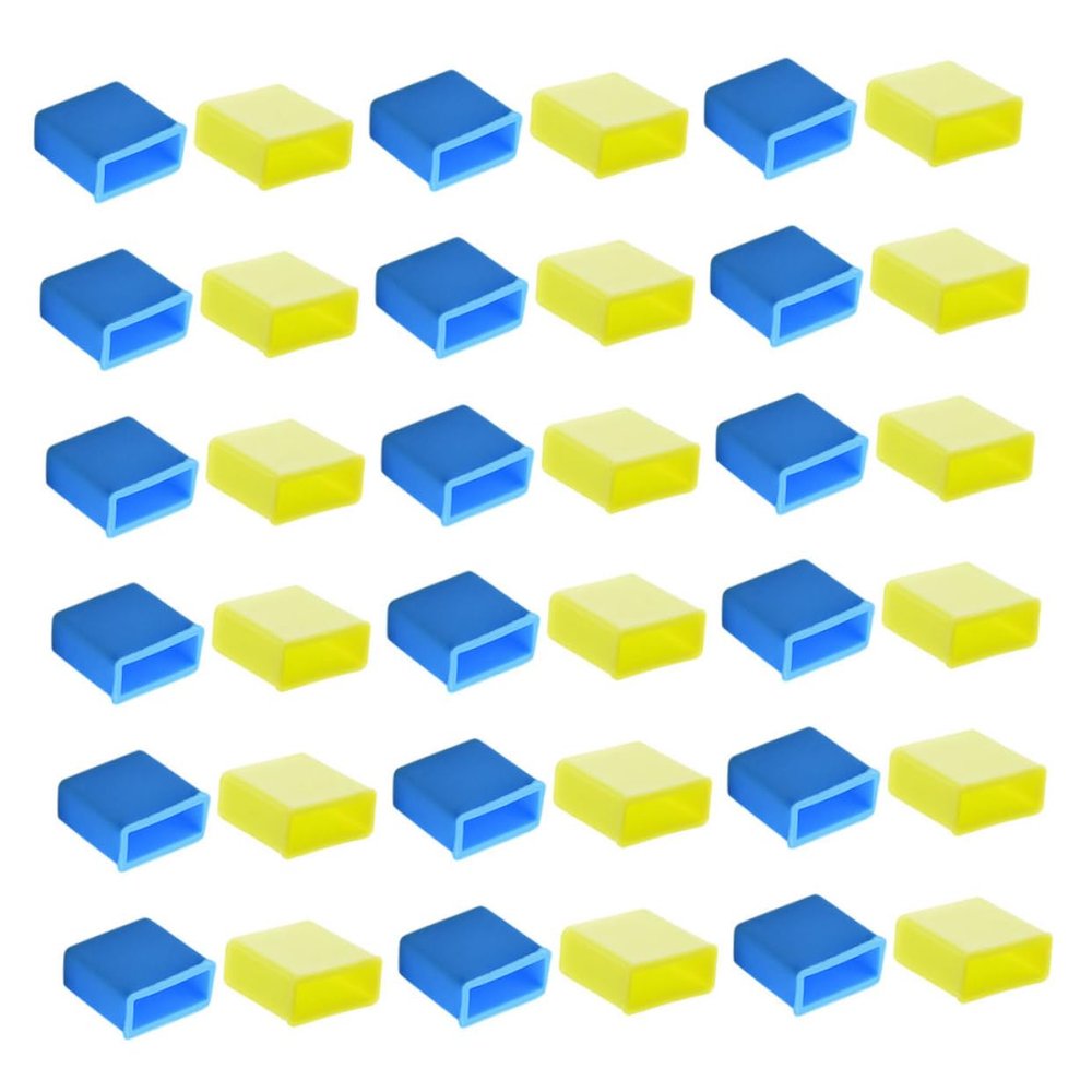 LAPYAPPE 40pcs USB Dust Covers USB Male Protective Caps Silicone Dust Plugs for Charging Data Cables Portable Green Blue Colors for Electronics Protection
