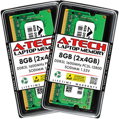 A-Tech 8GB Kit (2x4GB) RAM for Dell Inspiron 5447, 5537, 5542, 5543, 5547, 7447, 7547, 7557 Laptop | DDR3/DDR3L 1600MHz PC3L-12800 SODIMM 1.35V 204-Pin Non-ECC SO-DIMM Memory Upgrade