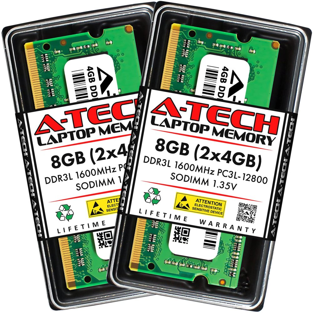 A-Tech 8GB Kit (2x4GB) RAM for Dell Inspiron 5447, 5537, 5542, 5543, 5547, 7447, 7547, 7557 Laptop | DDR3/DDR3L 1600MHz PC3L-12800 SODIMM 1.35V 204-Pin Non-ECC SO-DIMM Memory Upgrade
