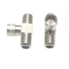 2pcs 2 in 1 F Head TV Male Plug Female Ja-ck Closed-Circuit Joint Plug Right Angle Antennas TV Coaxial Pl>UG*s Adapter Connector(006) view 3