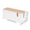 balacoo Power Charging Data Cable Storage Box Wire Management Box Bamboo Lid Cable Hider view 2