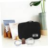 POPETPOP 5Pcs Leather Cord Organizer for Charging Cords Reusable Cable Wraps Adjustable Straps for Use Black view 3