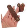 POPETPOP 5Pcs Leather Cord Organizer for Charging Cords Reusable Cable Wraps Adjustable Straps for Use Black view 4