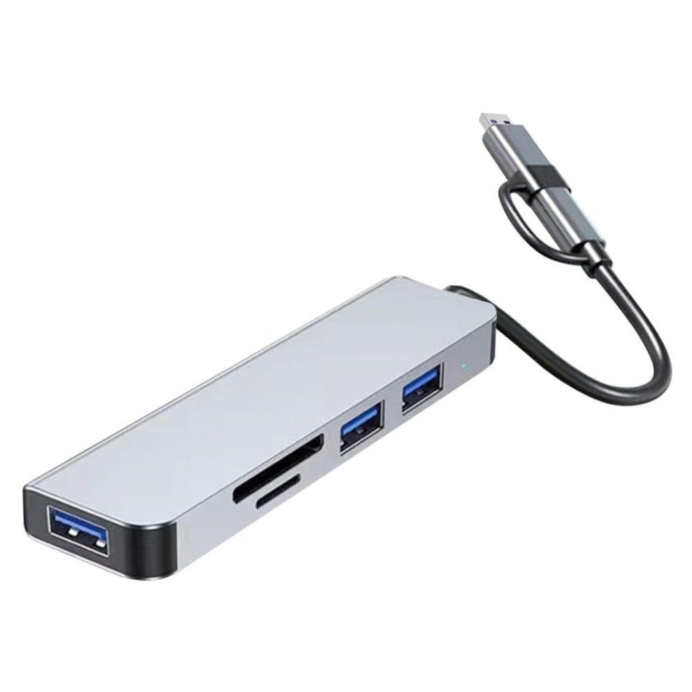 NUOBESTY USB Hub Adapter USB Expansion Dock Card Reader Portable for Laptop and Computer Additional Connectivity Options