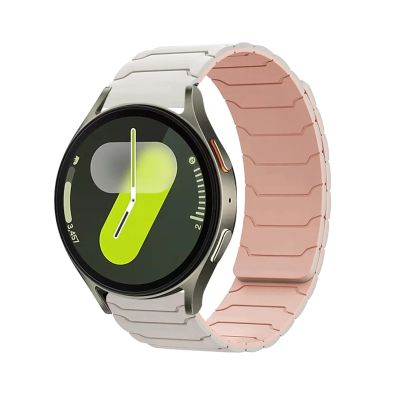 20mm 22mm Magnetic Silicone Band for Samsung Galaxy Watch 7 6 5 4 6 for Huawei Watch GT5 4 3Pro 46mm(11 starlight pink,18mm Universal band)