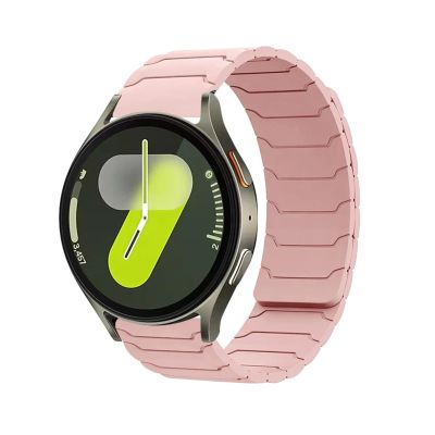 20mm 22mm Magnetic Silicone Band for Samsung Galaxy Watch 7 6 5 4 6 for Huawei Watch GT5 4 3Pro 46mm(03 pink,For Galaxy 6classic 43mm)
