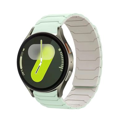20mm 22mm Magnetic Silicone Band for Samsung Galaxy Watch 7 6 5 4 6 for Huawei Watch GT5 4 3Pro 46mm(09 mint starlight,For Galaxy 7 6 5 4 44mm)
