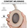 1Mii Y8+ Hybrid Active Noise Cancelling Headphones, 100H Ultra Playtime, Bluetooth 6.0 Over Ear, Wireless Hi-Res Audio & Deep Bass, Comfort for Travel & Home Office, AI Chat & Custom EQ via APP, Beige view 3