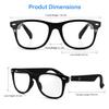 AI Translation Smart Glasses for Women Men, Blue Light Lenses Glasses, Bluetooth Audio Glasses with Speakers, Real-Time Translation(160+ Languages), AI Music Eyeglasses for Business/Travel/Study-Clear view 2