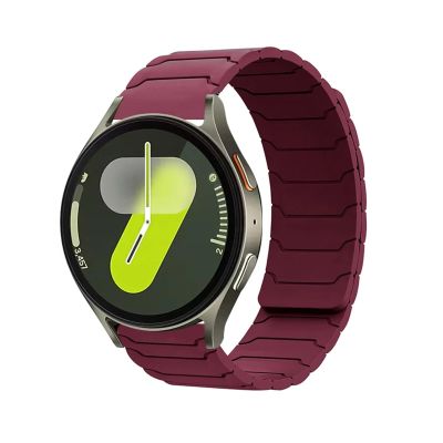 20mm 22mm Magnetic Silicone Band for Samsung Galaxy Watch 7 6 5 4 6 for Huawei Watch GT5 4 3Pro 46mm(04 wine red,For Galaxy 7 6 5 4 44mm)