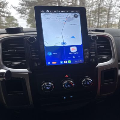 Loddery 9.7 inch Car Radio Stereo for Dodge Ram 1500 2500 3500 2013 2014 2015 2016 2017 2018, 2GB +32GB, with Wireless & Wired Carplay,Built-in GPS WiFi DSP Camera MIC (Only fit Manual AC) (4+64G)