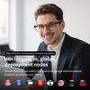 Smart Translation Glasses Integrated with ChatGPT, Support 160+ Languages, Real-time Translation via APP, Photochromic Lenses AI Smart Glasses, Bluetooth Eyeglasses Suit for Indoor Outdoor(Brown) view 3