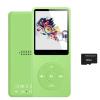 128GB MP3 Player with Bluetooth 5.2, Portable Green Music Player for Kids with Built-in HD Speaker, FM Radio, Voice Recorder, Earphones Included view 1