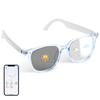 Smart Translation Glasses Integrated with ChatGPT, Support 160+ Languages, Real-time Translation via APP, Photochromic Lenses, Open-ear Design, AI Bluetooth Glasses Suit for Indoor Outdoor(Blue) view 1