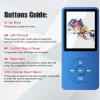 128GB MP3 Player with Bluetooth 5.2, Portable Blue Music Player for Kids with Built-in HD Speaker, FM Radio, Voice Recorder, Earphones Included view 3