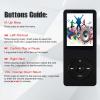 128GB MP3 Player with Bluetooth 5.2, Portable Black Music Player for Kids with Built-in HD Speaker, FM Radio, Voice Recorder, Earphones Included view 3