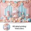 12X10ft Fantasy Candy Photo Backdrop Photography Pink and Blue Sweet Girl Kids Candy Birthday Party Decorations Girly Birthday Party Dessert Cake Table Background Photo Booth Banner Decor Props view 2