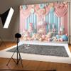 12X10ft Fantasy Candy Photo Backdrop Photography Pink and Blue Sweet Girl Kids Candy Birthday Party Decorations Girly Birthday Party Dessert Cake Table Background Photo Booth Banner Decor Props view 3