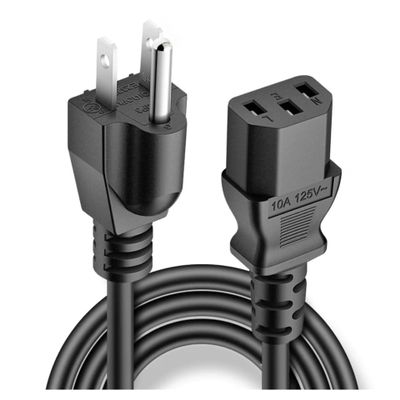 1.5M US 1.5 Meter 5 feet 3 pin 18 AWG 60C 250V EU Power Cord