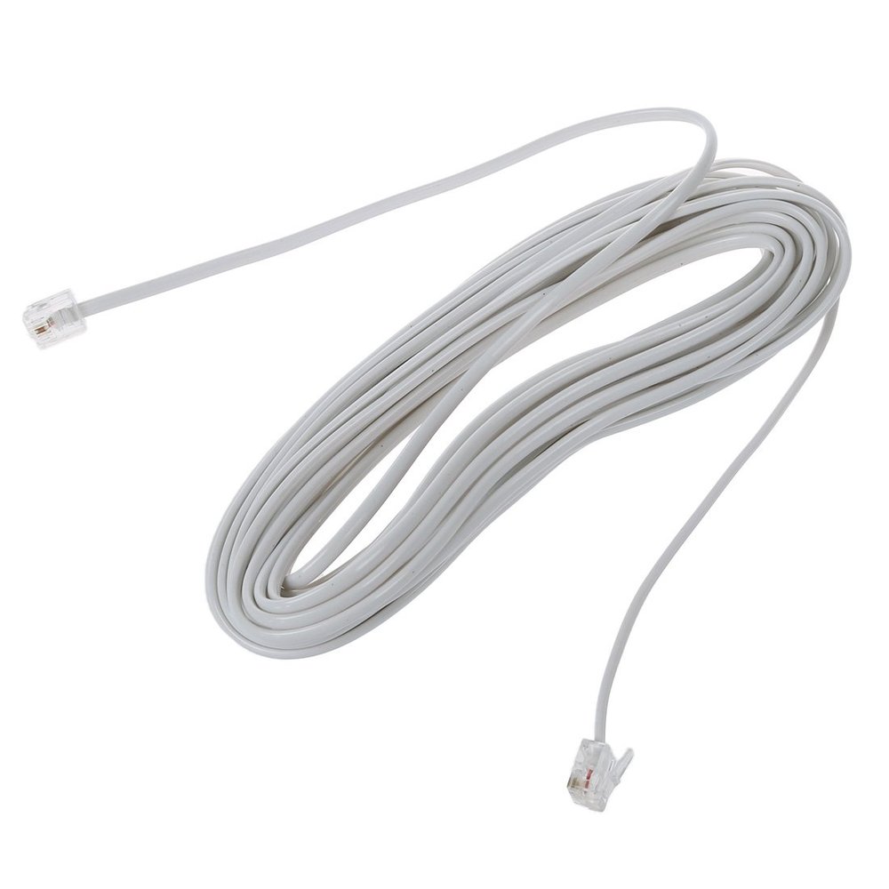 Bloepum 9M 30ft RJ11 6P2C Modular Telephone Phone Cables Wire White