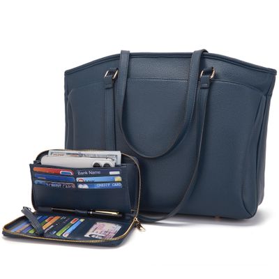 Large Soft Purse for Women Tote Work Bag Satchel Teacher Handbag Wallet Set