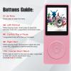 128GB MP3 Player with Bluetooth 5.2, Portable Pink Music Player for Kids with Built-in HD Speaker, FM Radio, Voice Recorder, Earphones Included view 3