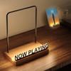 KORRTFID Now Playing Vinyl Record Stand, Light Up Vinyl Record Display Stand, Holder for Album Display Storage, Warm White Light with Fingerprint-Proof Acrylic Letters (Black letters) view 1