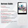 128GB MP3 Player with Bluetooth 5.2, Portable White Music Player for Kids with Built-in HD Speaker, FM Radio, Voice Recorder, Earphones Included view 3