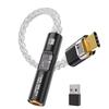 USB C to 3.5mm Audio Adapter with Dual Chip CX31993 MAX97220 DAC & HiFi Amplifier, 8-Strand 4N Single Crystal Silver-Plated Copper Cable,USBC to Headphones Aux Dongle for Android iPhone PC Mac (Black) view 1