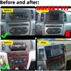 10"Double Din Car Radio for Jeep Grand Cherokee 2004 2005 2006 2007, Android 14 Touchscreen Stereo with Wireless Carplay Android Auto, 2+32G Bluetooth Stereo GPS WiFi FM RDS Backup Camera Mirror Link view 2