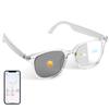 Smart Translation Glasses Integrated with ChatGPT, Support 160+ Languages, Real-time Translation via APP, Photochromic Lenses, Open-ear Design, AI Bluetooth Glasses Suit for Indoor Outdoor(White) view 1