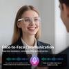 Smart Translation Glasses Integrated with ChatGPT, Support 160+ Languages, Real-time Translation via APP, Photochromic Lenses, Open-ear Design, AI Bluetooth Glasses Suit for Indoor Outdoor(White) view 3