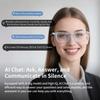 Smart Translation Glasses Integrated with ChatGPT, Support 160+ Languages, Real-time Translation via APP, Photochromic Lenses, Open-ear Design, AI Bluetooth Glasses Suit for Indoor Outdoor(White) view 4