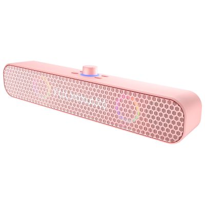 FULMINARE Bluetooth Speaker with 26W HD Sound, Portable Speaker Up to 30H Playtime, AUX&TF-Card&USB Input, LED Lights, Speakers Bluetooth 5.3 Wireless for Home/Party/Outdoor, Birthday Gift (Pink)