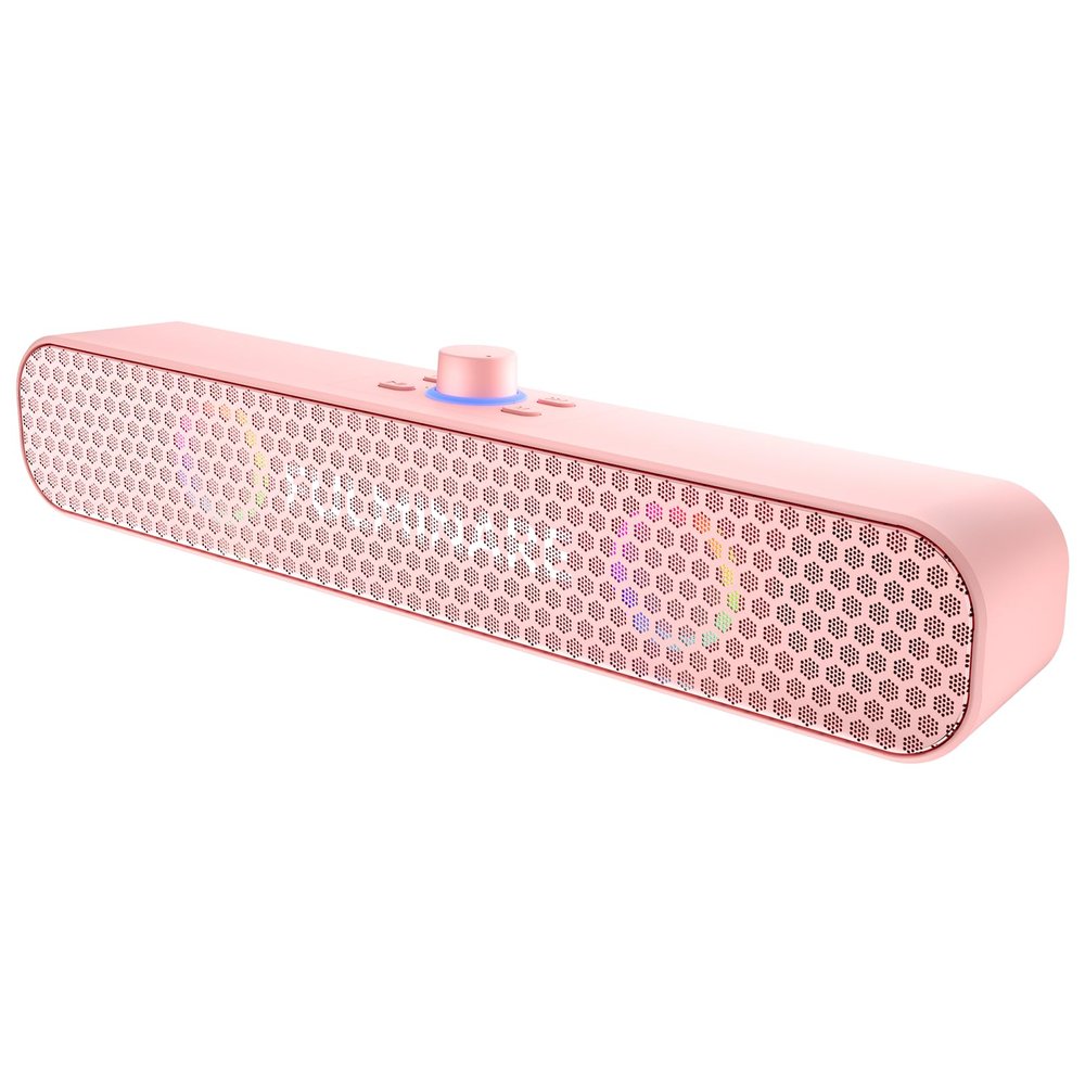 FULMINARE Bluetooth Speaker with 26W HD Sound, Portable Speaker Up to 30H Playtime, AUX&TF-Card&USB Input, LED Lights, Speakers Bluetooth 5.3 Wireless for Home/Party/Outdoor, Birthday Gift (Pink)