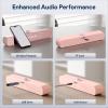 FULMINARE Bluetooth Speaker with 26W HD Sound, Portable Speaker Up to 30H Playtime, AUX&TF-Card&USB Input, LED Lights, Speakers Bluetooth 5.3 Wireless for Home/Party/Outdoor, Birthday Gift (Pink) view 4