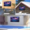 EZON-CH Outdoor TV Cover 52-55 Inches Nebulae, Waterproof and Weatherproof, TV Screen Protector with Remote Control Pocket for Outside Flat Screen Televisions view 4