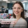 HAIXINDA Smart Translation Glasses Powered by GPT AI, Support 160+ Languages Simultaneous Interpretation, Audio & Video Calls, Live Recording via APP, Bluetooth Glasses Suit for Meetings, Studying view 3