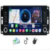 [4G+64G] Car Radio Stereo for Challenger 2008-2014, Radio for Dodge RAM 1500 2009-2012, Radio for Jeep Wrangler 2007-2018 with Wireless CarPlay Android Auto GPS Bluetooth FM RDS SWC Backup Camera view 1