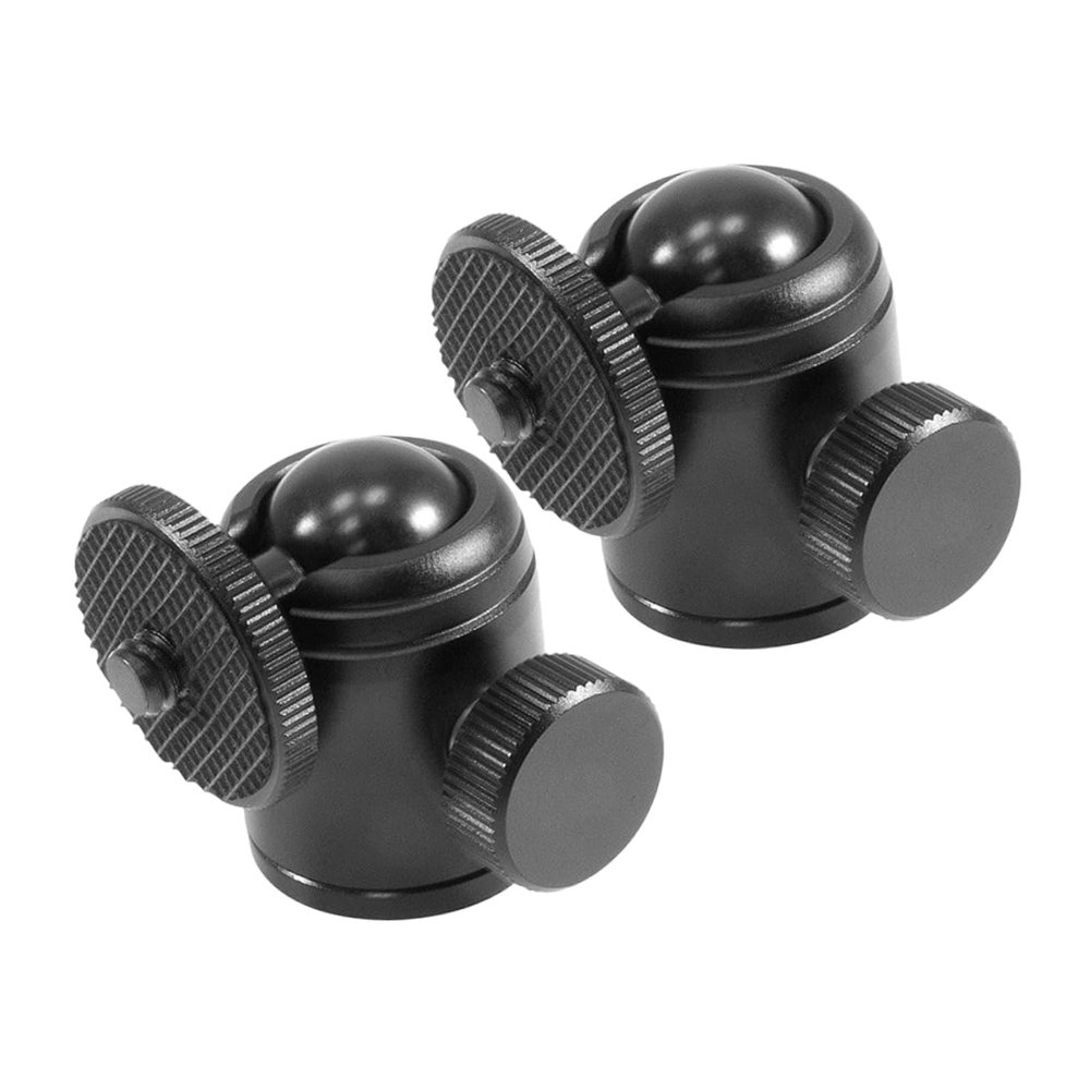 KONTONTY 2pcs Metal Camera Gimbal Ball Head Stand for Camera Projector Screw Rotatable Stable Mount for Photography