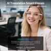 AI Smart Glasses for Men & Women, AI-Powered By Translation, Noise Reduction, Open Ear Audio Mic & Speakers, Translation Glasses with Color-Change Lenses, Support 169 Languages, Business/Travel(Blue) view 4