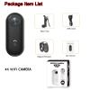 QIESIWEI 4K HD Mini Vlog Camera with WiFi Wireless Portable Action Body Cam for Sports Travel Photography Pocket Sized Video Recorder (JT-88-H88P (B 4K Lite),256-TF) view 2