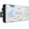 EZON-CH Outdoor TV Cover 52-55 Inches Sea Ocean Shell Coral Starfish, Waterproof and Weatherproof, TV Screen Protector with Remote Control Pocket for Outside Flat Screen Televisions view 1